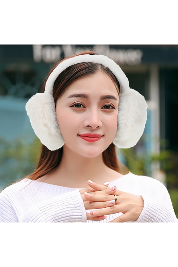 2-Pack Women's Soft Plush Earmuffs, Warm Winter Ear Muffs for Cold Weather, Cozy and Comfortable Accessories
