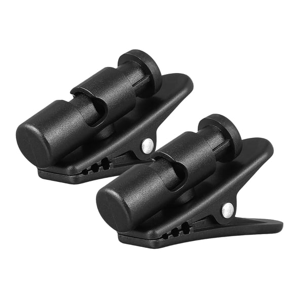 LOLIPPYY 2-Pack Black Plastic Earphone Cable Clips Wire Holders for Earbuds Prevent Tangling and Loss During Sports