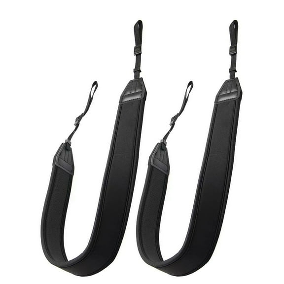 LOLIPPYY 2-Pack Black Foam Camera Strap Easy Connect for Photographers Comfortable and