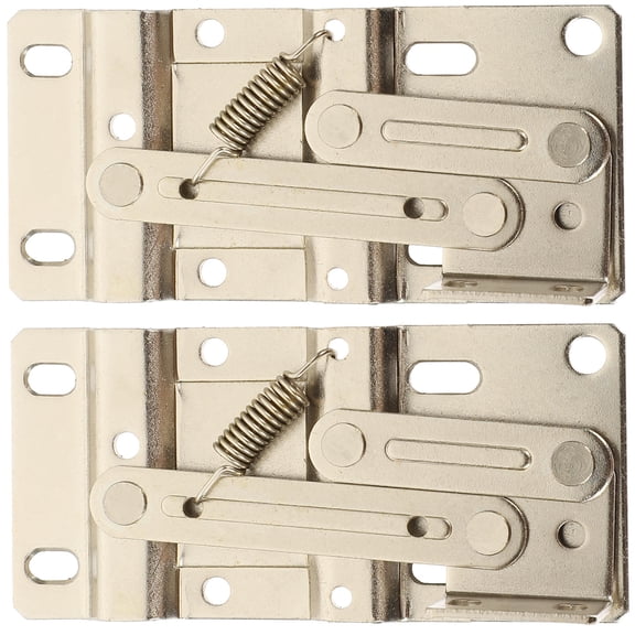 LOLIPPYY 2Pcs Easy Install Plated Silver Iron Pivot Hinges for Kitchen Cabinet Doors Tip Out Tray