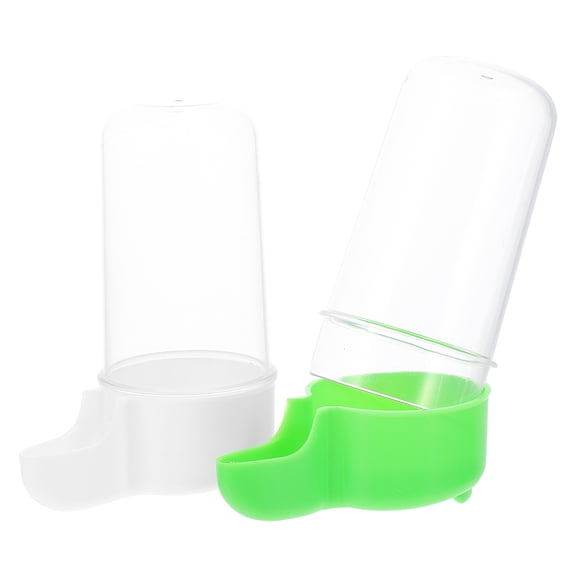 LOLIPPYY 2Pcs Easy to Place Plastic Bird Feeder for Cage Automatic Food and Water Dispenser