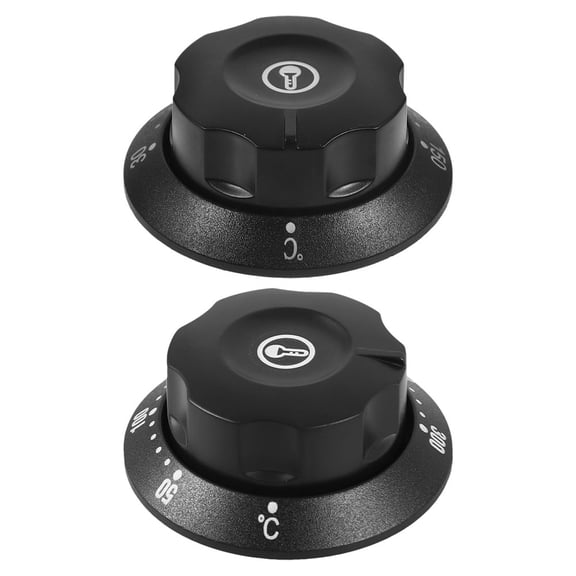 LOLIPPYY 2Pcs Easy to Use Black Heater and Oven Control Knobs with Antislip Safety Features