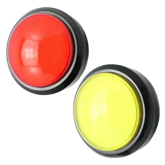 LOLIPPYY 2Pcs Electronic Squeeze Responder Game Buzzer Round Button TV Shown Party Tools Supplies Assorted Color