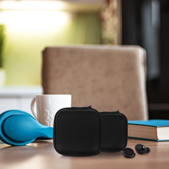 LOLIPPYY 2Pcs Electronic Storage Bag Hard Shell Case for Everyday Use Travel Black