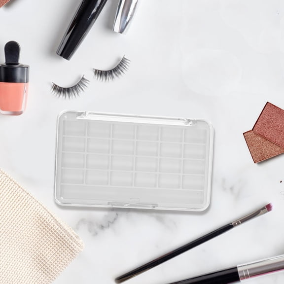 LOLIPPYY 2-Pack White Empty Eyeshadow Palette Case Portable Makeup Container for Travel and Beauty Enthusiasts