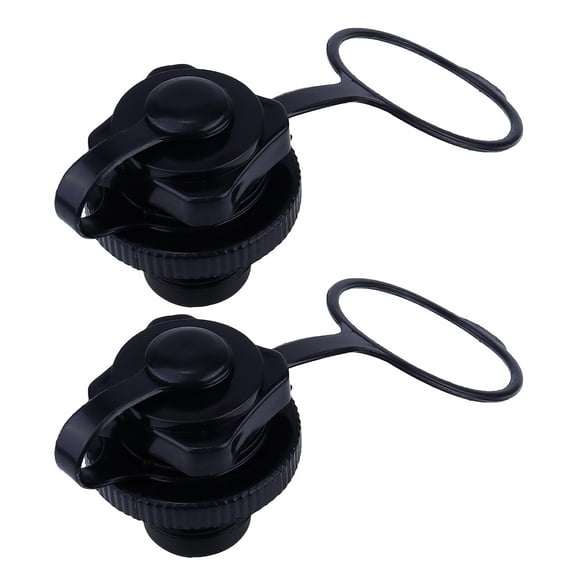 LOLIPPYY 2Pcs Environmentally Friendly Black Boat Air Valve Cap for Inflatable Kayak and Air Mattress