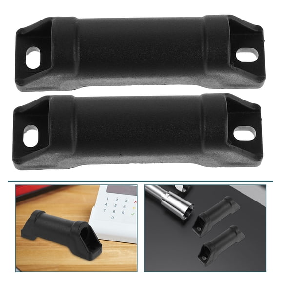 LOLIPPYY 2Pcs Ergonomic Chair Footrest Sliders Black Smooth Edges Easy Assembly Office Replacement