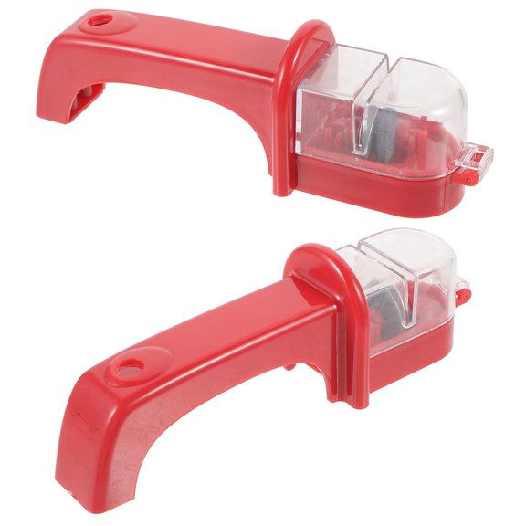 LOLIPPYY 2Pcs Ergonomic Cutter Sharpener with Hanging Hole and ABS Metal Build for Countertop Use