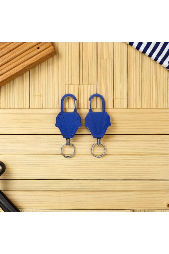 2Pcs Extendable Key Chain with Carabiner Clip for Hiking Camping and Outdoor Activities