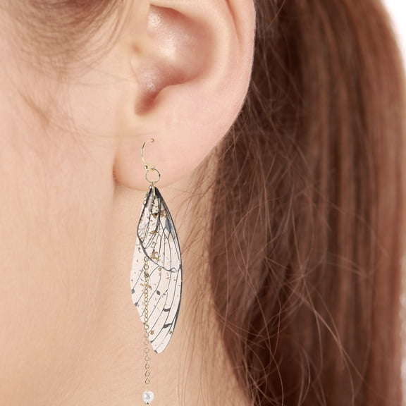 LOLIPPYY 2 Pieces Grey Copper Fairy Dangle Earrings with Elegant Design for Women’s Casual Outings, Parties, and Weddings