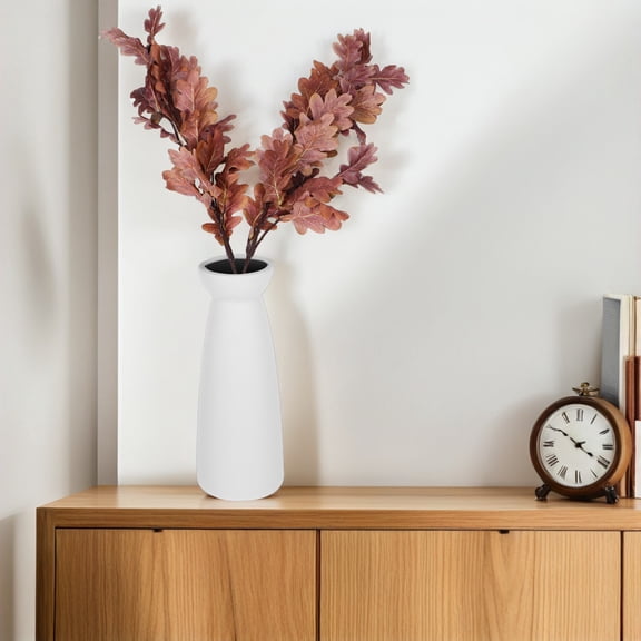 LOLIPPYY 2Pcs Fall Leaves Stems Artificial Oak Leaves Branches Dark Brown Faux Tree Branches for DIY Wedding Decor