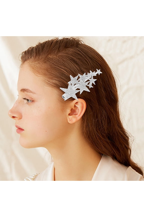 2-Pack Star Hair Clips for Women, Trendy Fashion Hair Accessories, Stylish Hairpins
