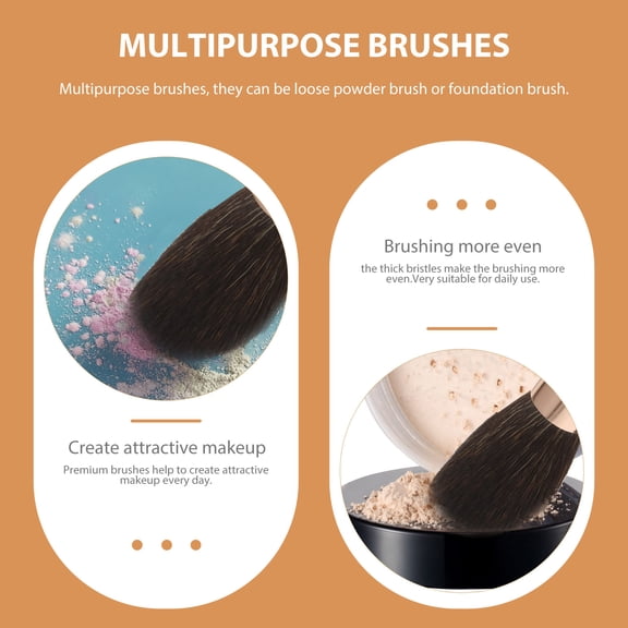 LOLIPPYY 2Pcs Fashionable Professional Makeup Brushes for Foundation and Blusher