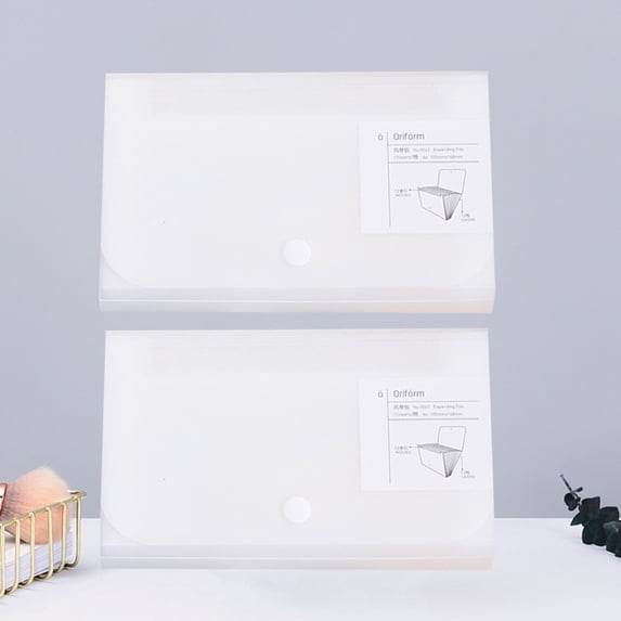 LOLIPPYY 2Pcs File Folders File Folder White PP For Office Supplies