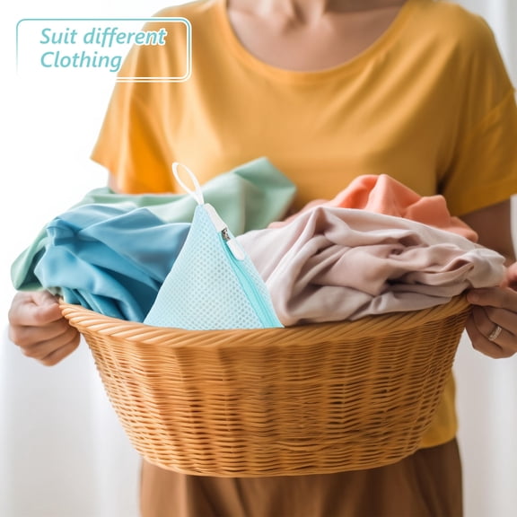 LOLIPPYY 2Pcs Fine Stitching Laundry Mesh Bag Protecting Delicates in Washing Machine