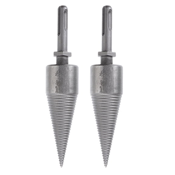 LOLIPPYY 2Pcs Firewood Drill Bit Log Wood Splitter Cones Wood Drill Bit High- Wood Splitter