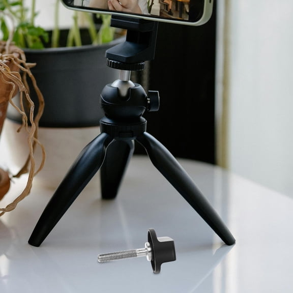 LOLIPPYY 2Pcs Fixing Hand Screw Plastic Screws For Selfie Stick Parts T Track Design Black