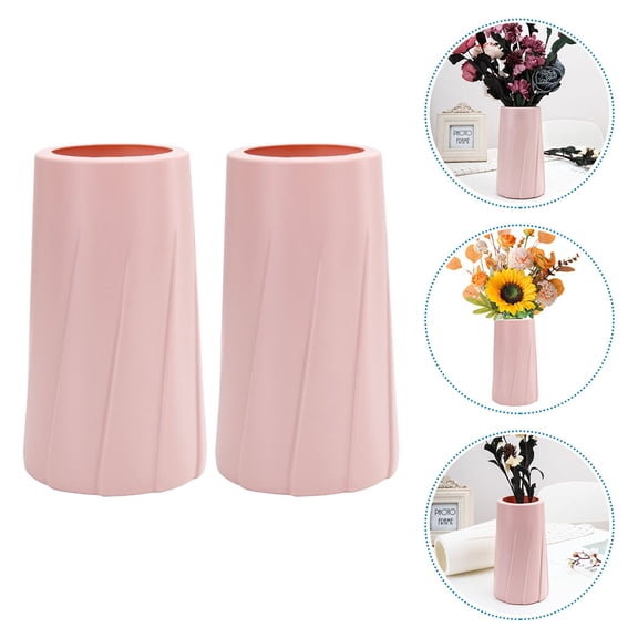LOLIPPYY 2Pcs Flower Arrangement Vase Tall Plastic Vase for Gardening