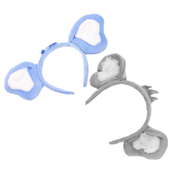 LOLIPPYY 2Pcs Cute Koala Headbands Fluffy Fabric Hairbands for Hair Styling and Costume