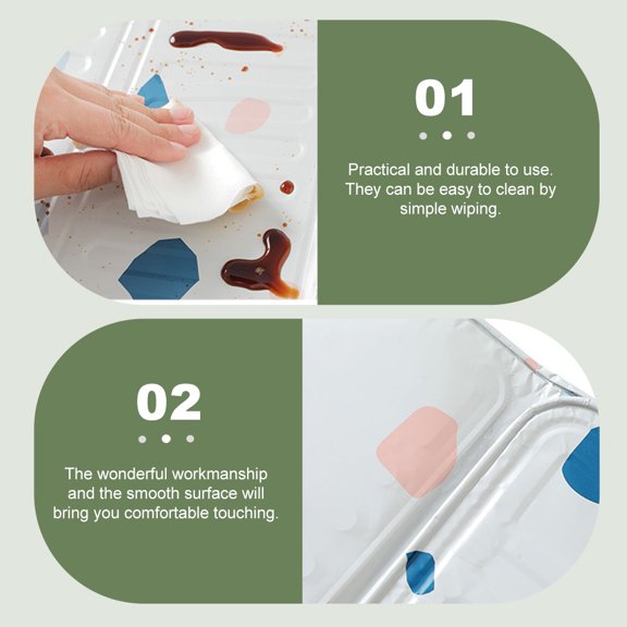 LOLIPPYY 2Pcs Foldable Anti Oil Splatter Shield for Outdoor Camping with Decorative Prints