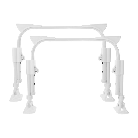 LOLIPPYY 2-Pack Foldable White Iron Table Legs Adjustable for Computer Desks and Sofa Tables