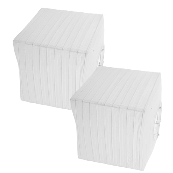LOLIPPYY 2Pcs Foldable White Paper Lanterns Decorative Hanging Lanterns for Wedding and Festival Use