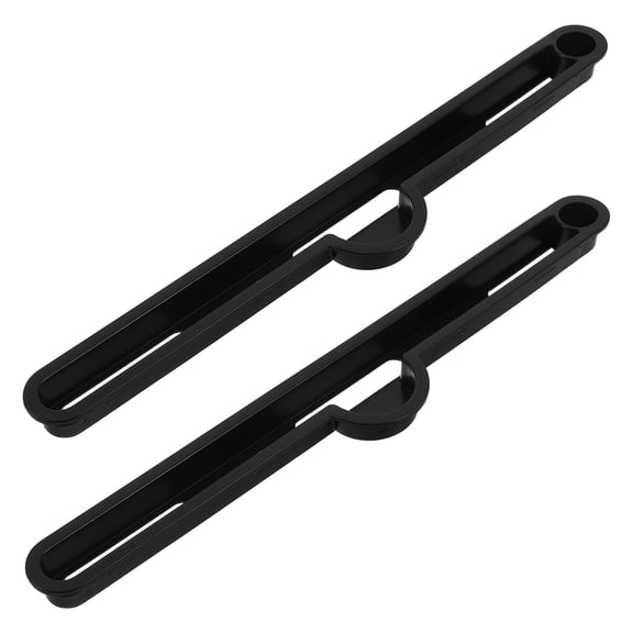 LOLIPPYY 2-Pack Black Plastic Folding Desk Brackets with Screws, Mount Slot Rails for Home and Office Furniture Support
