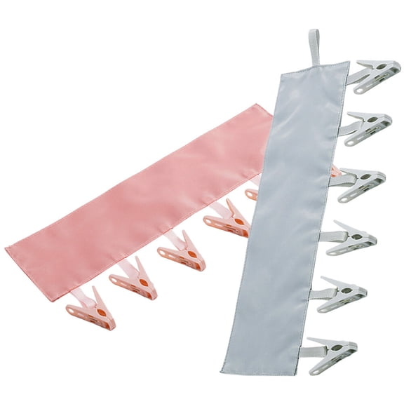 LOLIPPYY 2Pcs Folding Portable Cloth Hanger Clips Assorted Colors for Home Laundry Drying Socks Underwear Towels