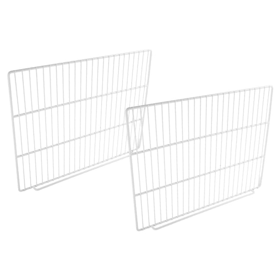 LOLIPPYY 2-Pack White Metal Wire Shelf Dividers for Freezer Storage, Adjustable Horizontal Organizers for Kitchen and Home