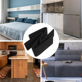 LOLIPPYY 2-Pack Black Rubber Furniture Floor Protectors Pads for Sofa Couch Legs, Slide Stoppers and Scratch Prevention