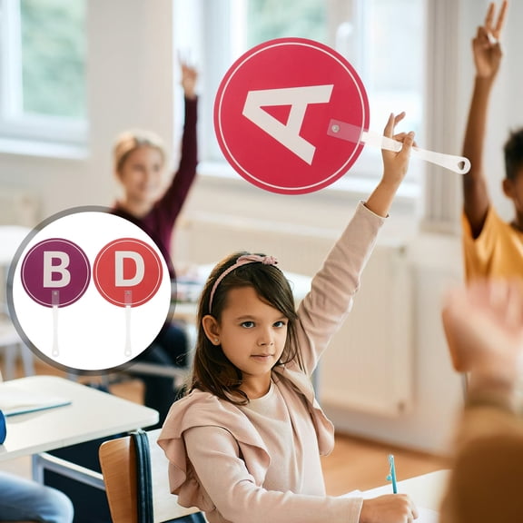 LOLIPPYY 2Pcs Game Vote Paddles Assorted Colors Handheld Answer Boards for Classroom Use