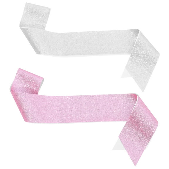 LOLIPPYY 2Pcs Glitter Sash For Bridal Shower Cloth Comfortable Wear Graduation Parties