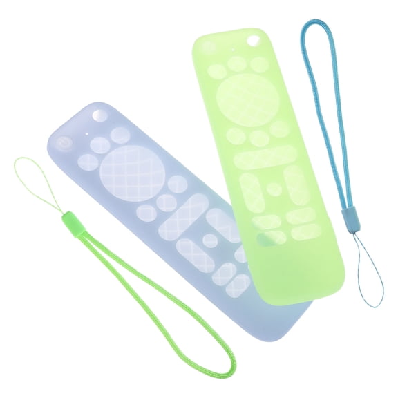 LOLIPPYY 2Pcs Glowing Silicone Sleeve for Remote Control with Lanyard Compatible with Onn 4K Pro