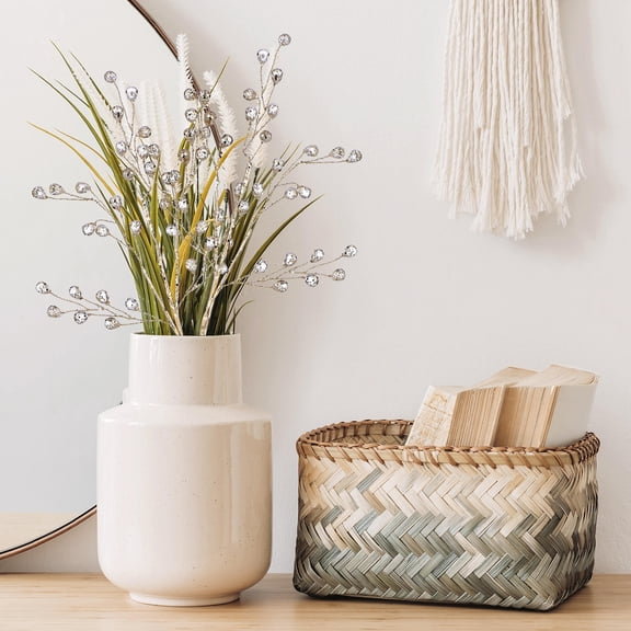 LOLIPPYY 2Pcs Golden Acrylic Berry Branches for Christmas Vase and Floral Arrangement Decoration