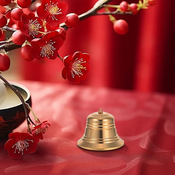 LOLIPPYY 2Pcs Golden Copper Wind Chimes with Soothing Sound for Door Knob and Garden Decoration