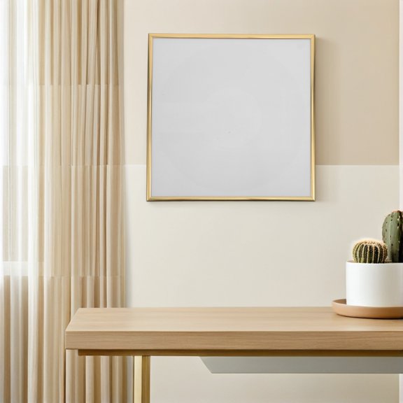 LOLIPPYY 2Pcs Golden Vinyl Record Frame Wall Display for Home Elegant Album Holder Storage Rack