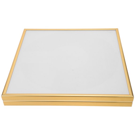 LOLIPPYY 2Pcs Golden Vinyl Record Wall Display Frame for Protective and Stylish Album Storage