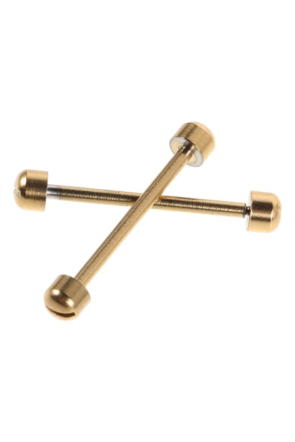 2Pcs Golden Watch Screw Tube Pins for Secure Band Connection and Accurate Strap Link Repair