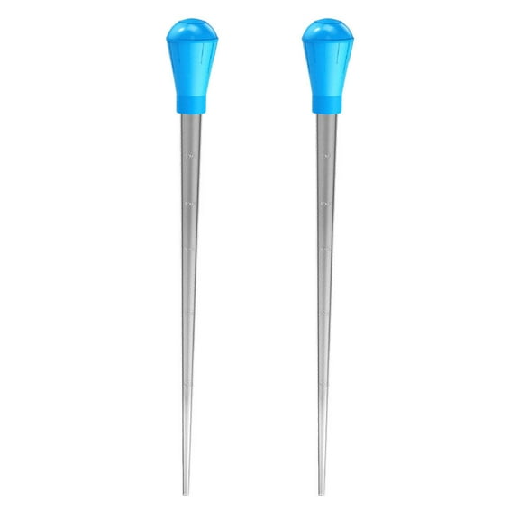 LOLIPPYY Set of 2 Graduated Plastic Pipette Droppers for Baking, Kitchen, Aquarium Water Changes, and Precise Liquid Transfer