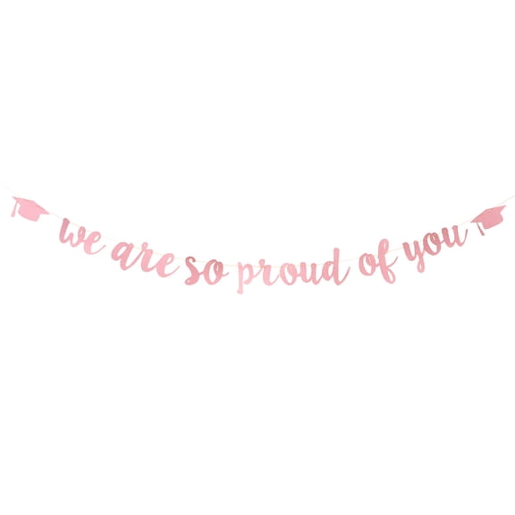 LOLIPPYY 2Pcs Graduation Bunting Set in Golden for Graduation Party Decorations and Photo Background