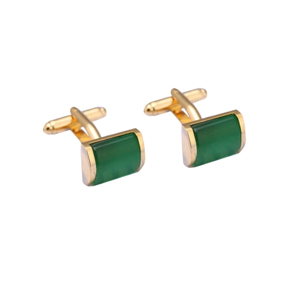 LOLIPPYY 2Pcs Green Shirt Sleeve Cufflinks Stylish and Durable Cuff Buttons for Formal Events