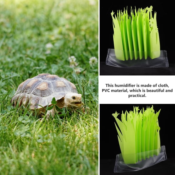 LOLIPPYY 2Pcs Green Simulated Plants Reptile Humidifier Decorative Terrarium Box Humidifier Safe No Electricity