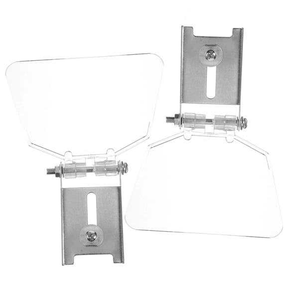 LOLIPPYY 2Pcs Grinding Shield Bench Grinder Eye Shield Replacement Silver Stainless Steel Tool