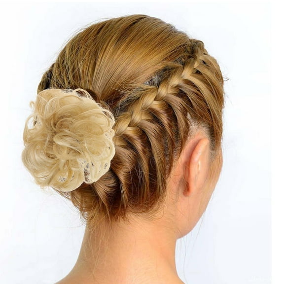 LOLIPPYY 2Pcs Hair Bun Maker Synthetic Hair Bun Extensions Assorted Color for Stylish Looks