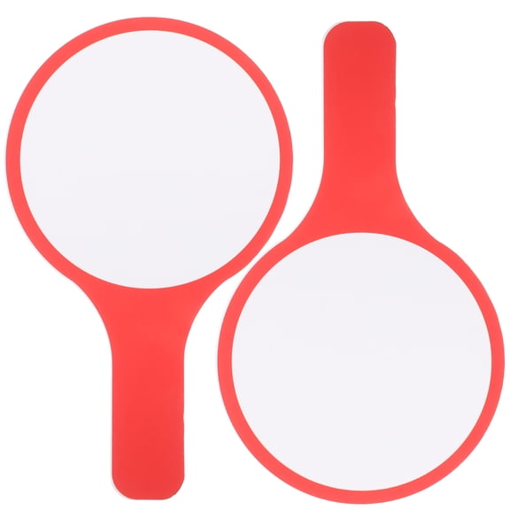 LOLIPPYY Set of 2 Small Handheld Dry Erase Whiteboards in Red for Voting, Bidding, and Classroom Use