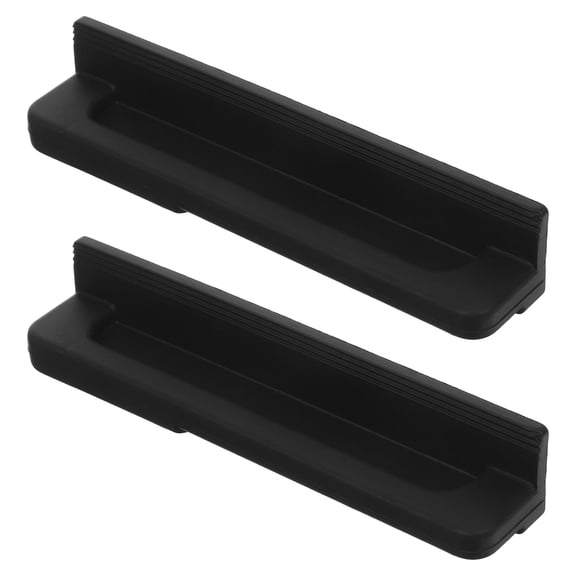 LOLIPPYY 2Pcs Hands Free Foot Pull Black for Trash Cabinet Drawer Modern Simple Design
