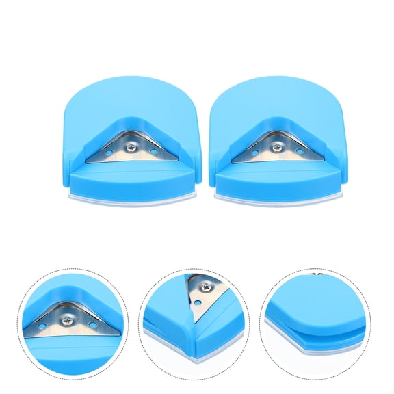 LOLIPPYY 2Pcs Handy Round Corner Punch for DIY Paper Trimming with Durable Steel Blades