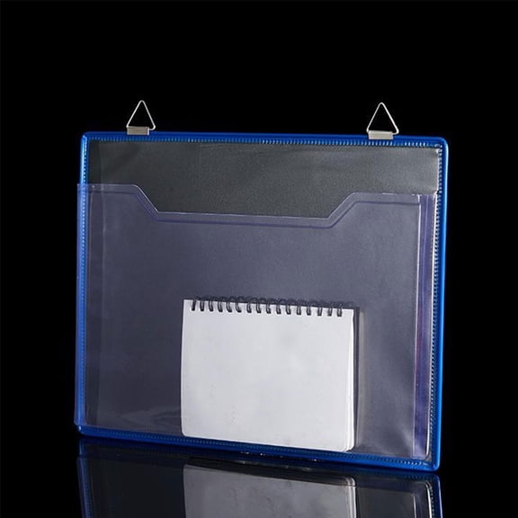 LOLIPPYY 2Pcs Hanging Wall Pocket File Holder Plastic Organizer for Office Document Storage