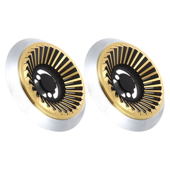 LOLIPPYY 2Pcs Heavy Duty Cast Iron Gas Stove Burner Grates with Golden Finish for Optimal Cooking Performance