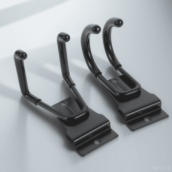 LOLIPPYY 2Pcs Heavy Duty Hooks for Garage Storage with Black